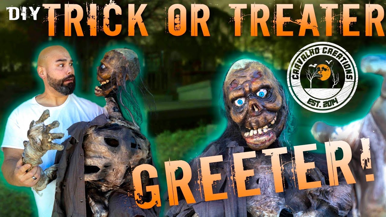DIY Trick or Treater Greeter for your Halloween yard display on a budget