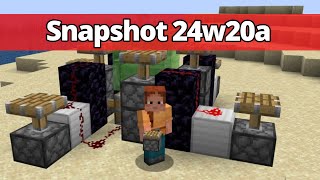 Snapshot 24w20a – Brujas generosas, efectos a través de dimensiones, pistones más silenciosos, etc