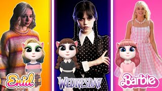 Wednesday VS Barbie VS Enid || My Talking Angela 2 || Cosplay / Makeover💄