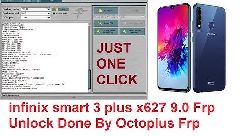 infinix smart3 plus x627 9.0 Frp Unlock Done By Octoplus Frp