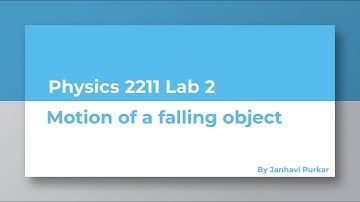 PHYS 2211 Individual Lab 2: Motion of a Falling Object