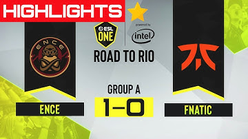 ENCE 1-0 fnatic - Dust2 Map 1 | ESL One: Road to Rio EU Group A