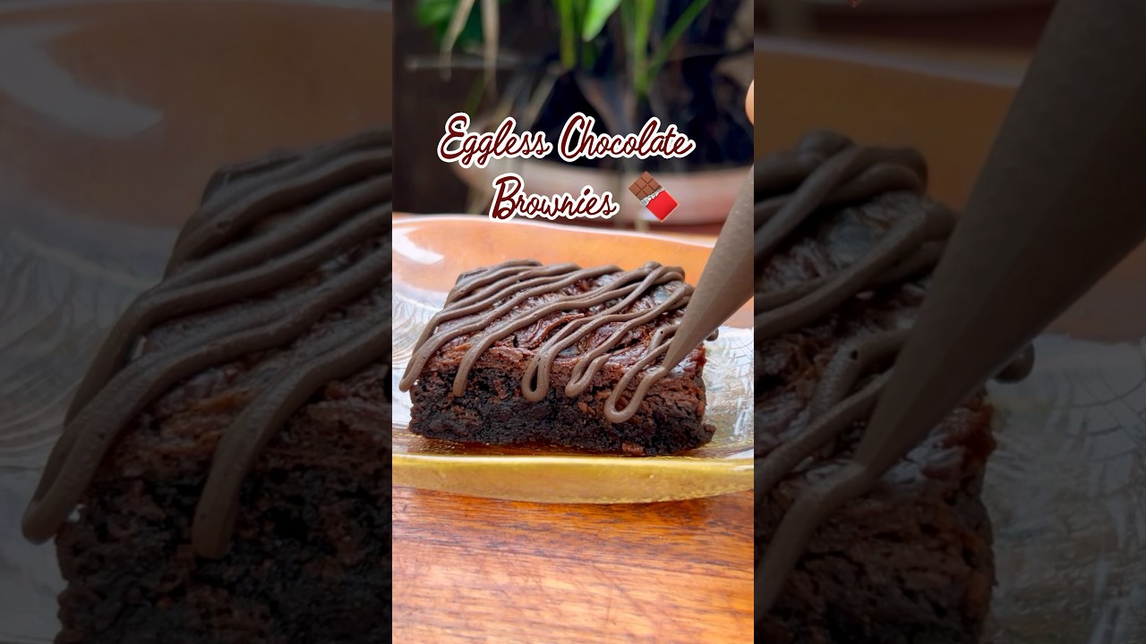 Eggless Chocolate Brownie 🍫✨ #brownie #brownies #eggless #chocolate #easy #delicious #dessert