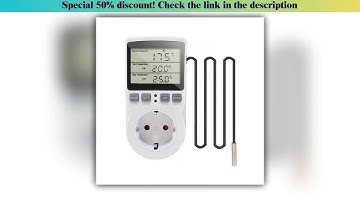 Review EU Timer Socket Thermostat 220V AC 16A Timer Switch Electrical Outlets Switches Temperature•