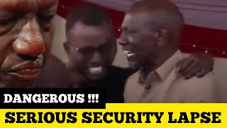 SERIOUS SECURITY lapse as a man forcefully grabs Ruto by the shoulders pulling him down in Kilifi