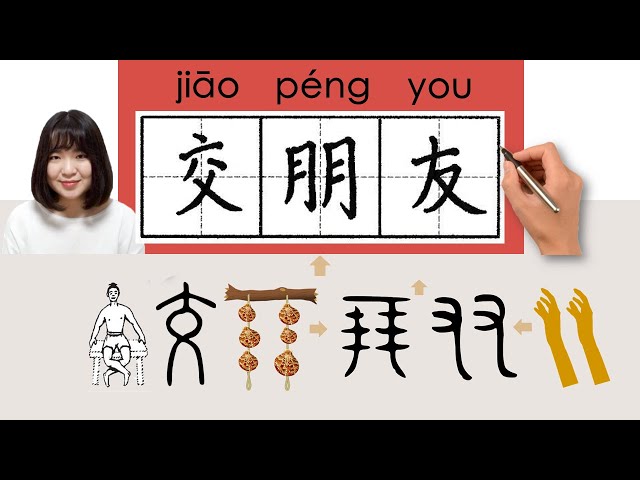NEW HSK2//交朋友//jiaopengyou_(make friends)How to Pronounce u0026 Write Chinese Word u0026 Character #newhsk2 class=