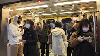 Riding the Taipei Metro (MRT) during Rush Hour | Miramar to Ximen