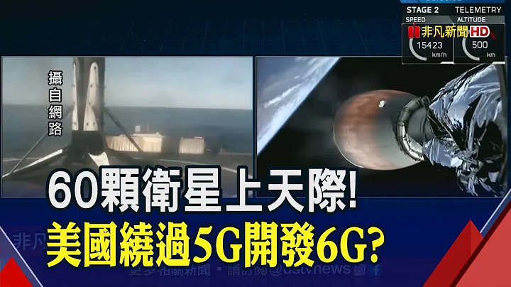 馬斯克火箭發射60顆"星鏈衞星" 助攻美國在外太空佈署6G?│非凡新聞│20190625 - 天天要聞