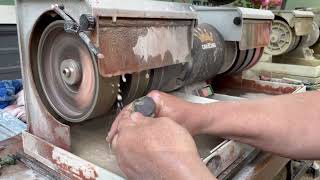 Opening Up a Rough Idaho Star Garnet on Cab King Lapidary Machine