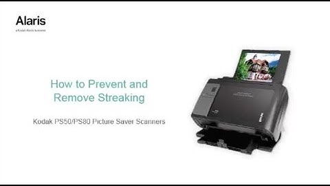 Preventing Streaks with the Kodak Picture Saver Scanning System PS50/PS80
