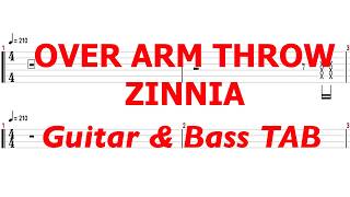 OVER ARM THROW - ZINNIA【ギター&ベースTAB譜】【練習用】【tab譜】