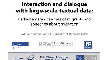 Interaction and dialogue with large-scale textual data - keynote by Andreas Blätte