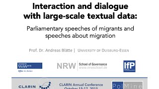 Interaction and dialogue with large-scale textual data - keynote by Andreas Blätte