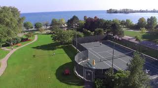 Aerial view of Palace Pier in Toronto