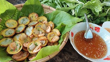 Làm bánh khọt hai vị,vị ngọt béo của nước cốt dừa vị thơm ngon của thịt và tép ăn thiệt đã| ATNN T35