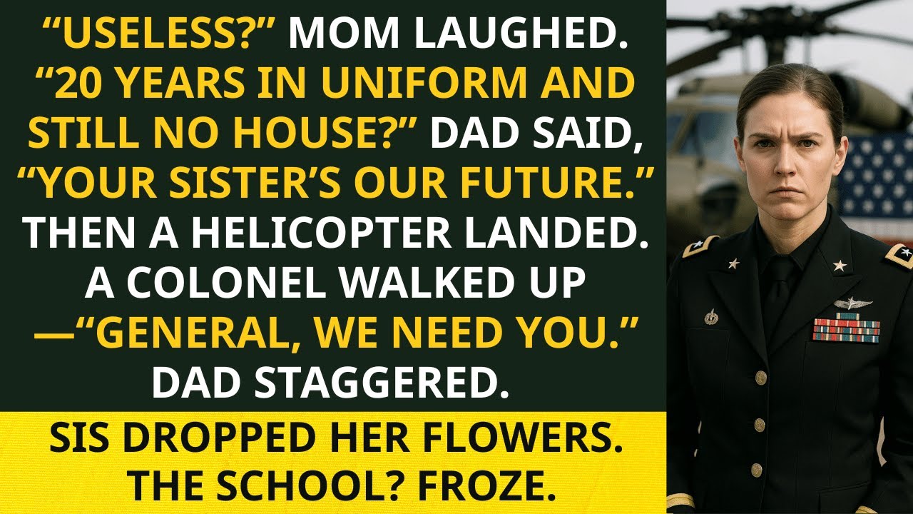 Family Called Me Useless at My Sister’s Graduation — Then the Helicopter Landed. Everyone Froze.