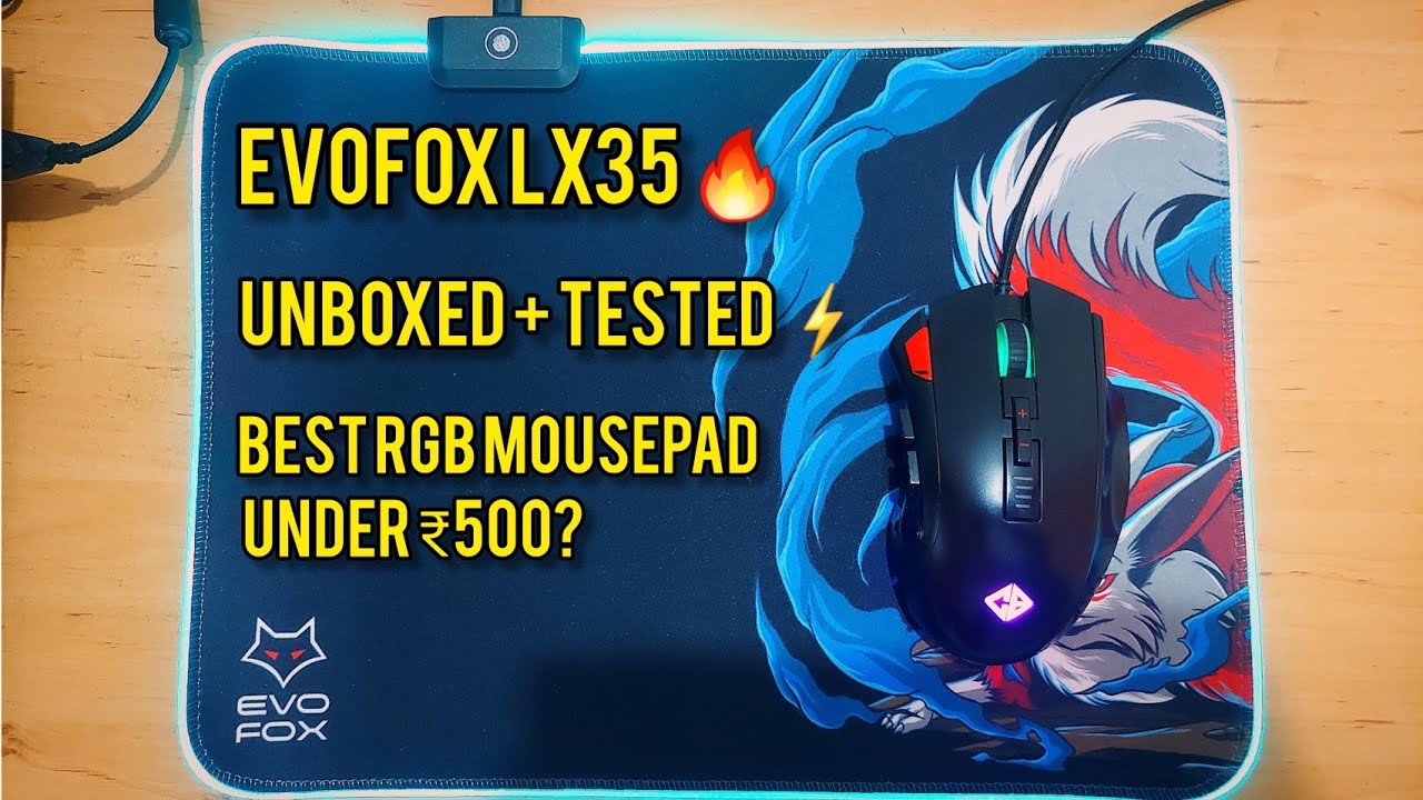 EvoFox Falcon LX35 RGB Mousepad 🔥 Unboxing & First Look