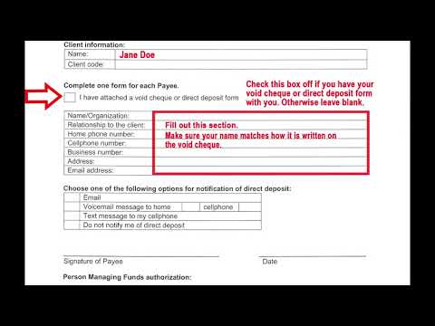 Filling out your Passport Program Payee Information Form