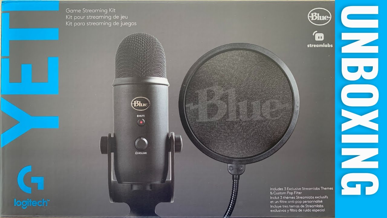 Microphone Logitech Blue Yeti Game Streaming Kit, Micro gaming USB
