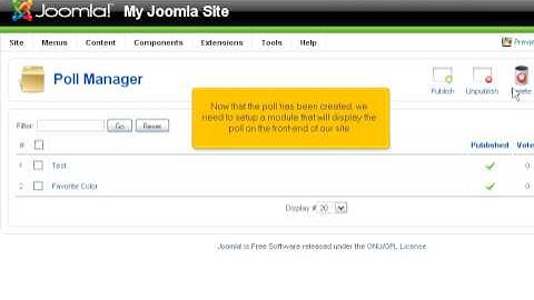 Joomla - CMS - Polls