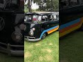 Wicked slammed VW split bus on alloys #vw #vwbus #splitbus #carshow
