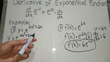 How to get the derivative of an Exponential Function| Jeff Aguilar