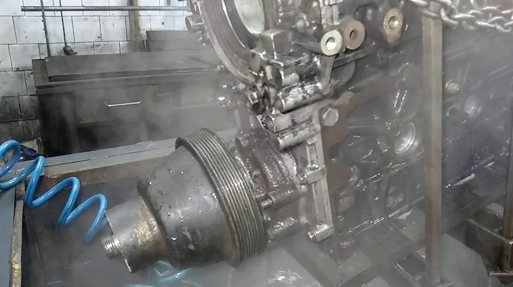 Опрессовали блок цилиндров ISUZU 4HK на предмет трещин