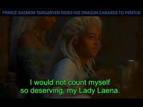 PRINCE DAEMON TARGARYEN RIDES HIS DRAGON CARAXES TO PENTOS - YouTube