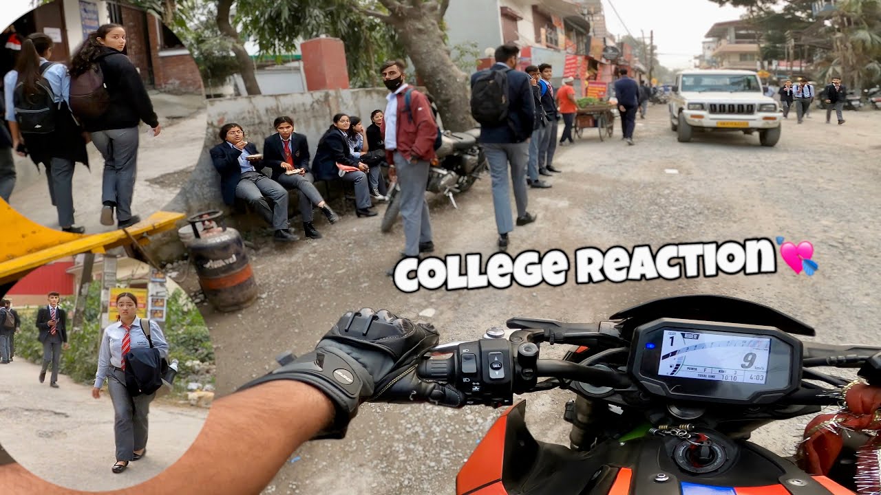 Cute Girl reaction on kawasaki Z900 | College Reaction 