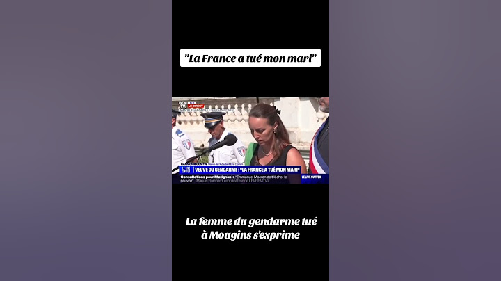 LE DISCOURS DE LA FEMME DU GENDARME TUER A MOUGINS - "LA FRANCE A TUEE SON MARI "  #france#gendarme