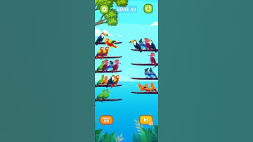 Bird Sort Puzzle: 🐦🦜Level #52 Gameplay (Android, iOS) #Youtube  Shorts #PlayGo!