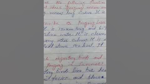 Class5th sub English topic Text Questions and their Answers Pangong Tso delivered by Mohd Akbar kabo