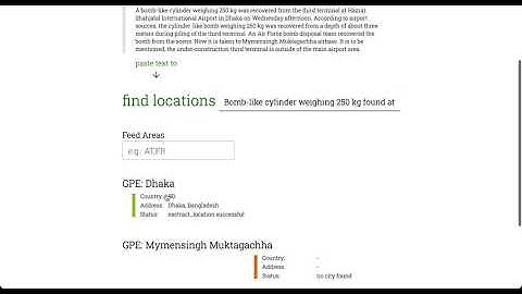 How to automatically geotag a news article on a map