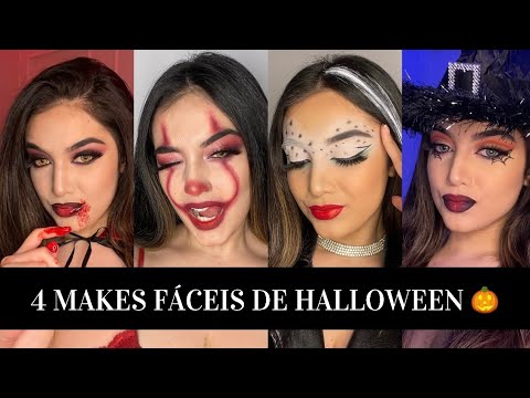 Vídeo: Maquiagem de Halloween para uma garota em casa