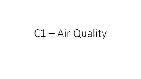C1 Air Quality - GCSE Chemistry Core Science Revision