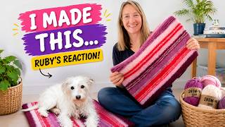 Knitting and felting a dog mat for Ruby 🐾 | Full project vlog