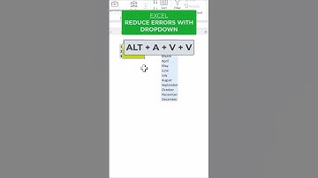 Excel - Reduce errors with dropdown