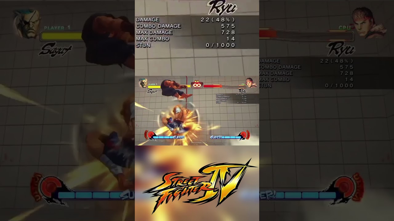 Sagat 728 DMG Combo (Street Fighter 4 2008)