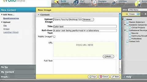 Uploading an Image to ePortfolio - San Francisco State University