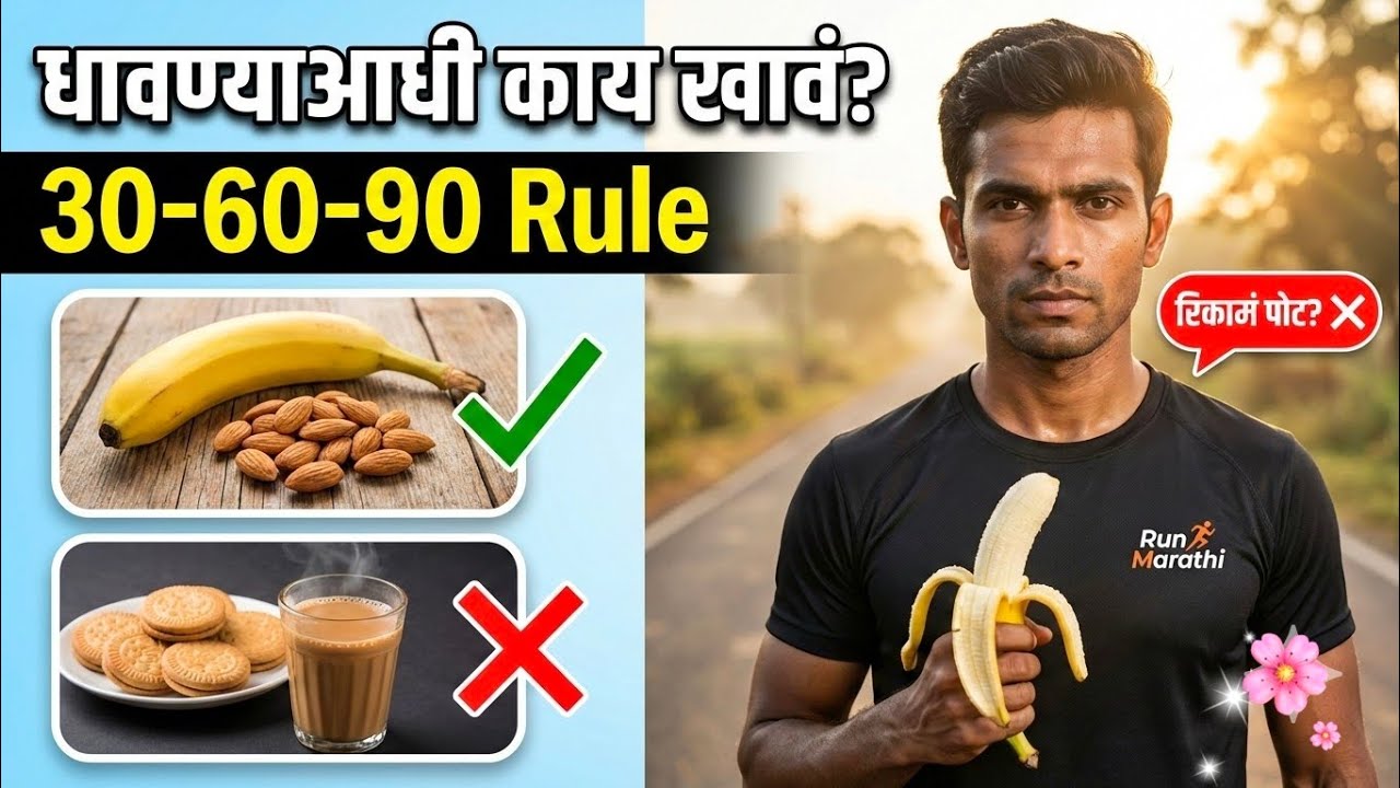 सकाळी धावण्याआधी काय खावं? | 30-60-90 Minute Rule Explained | Run Marathi