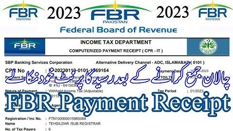 How to Check FBR Payment Receipt | CPR Payment Slip Download & Print Method | 236K & 236C CPR Slip
