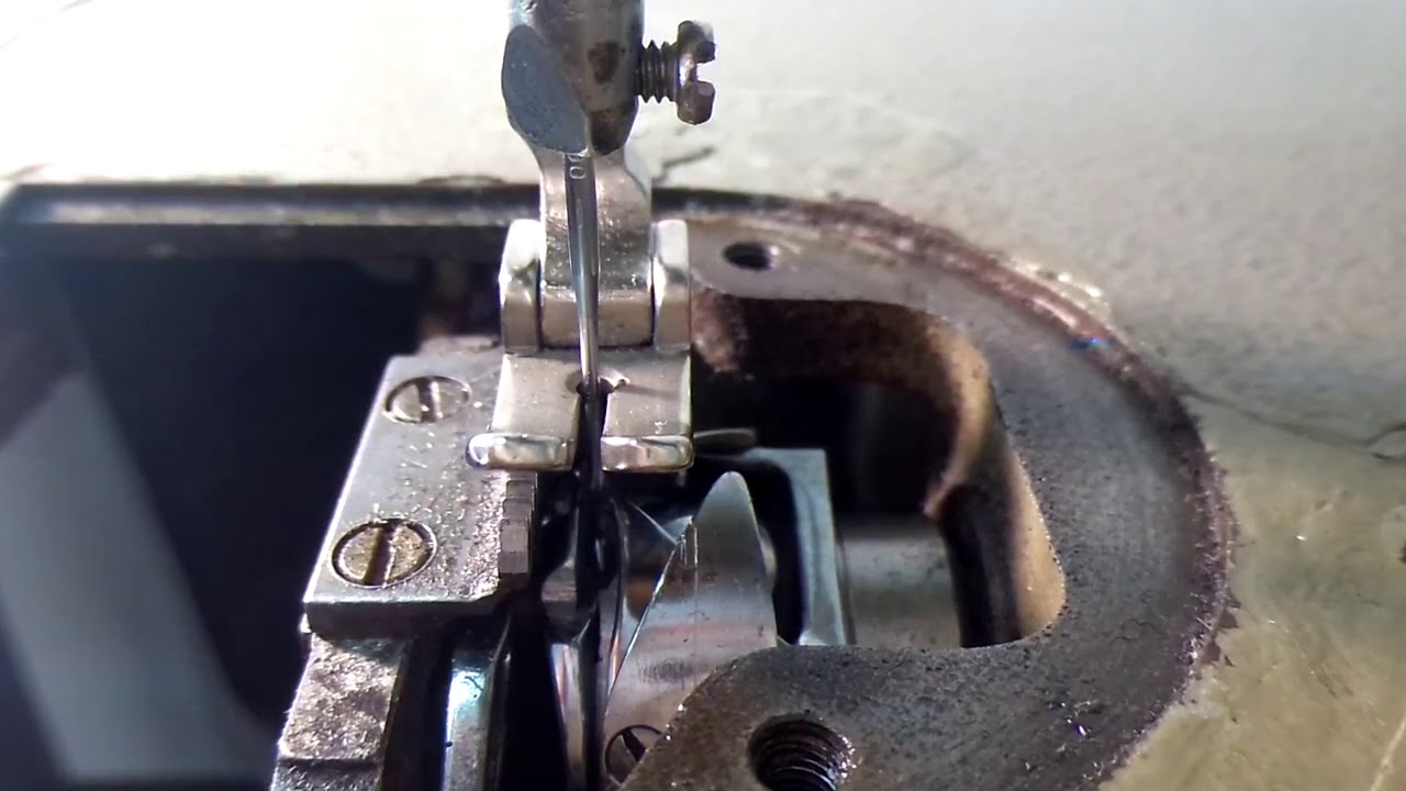 工業縫紉機，調整旋轉梭