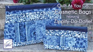 Quilt As You Go Cosmetic Bags featuring Zippity-Do-Done