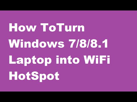 How to Turn Windows 788.1 Laptop into WiFi HotSpot by ProgrammingKnowledge