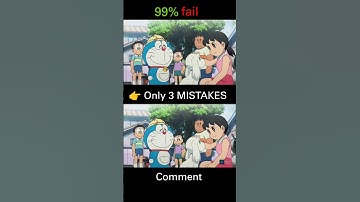 Only 1% Can Spot All 3 Mistakes in This Doraemon Puzzle#doraemon#puzzle#shorts