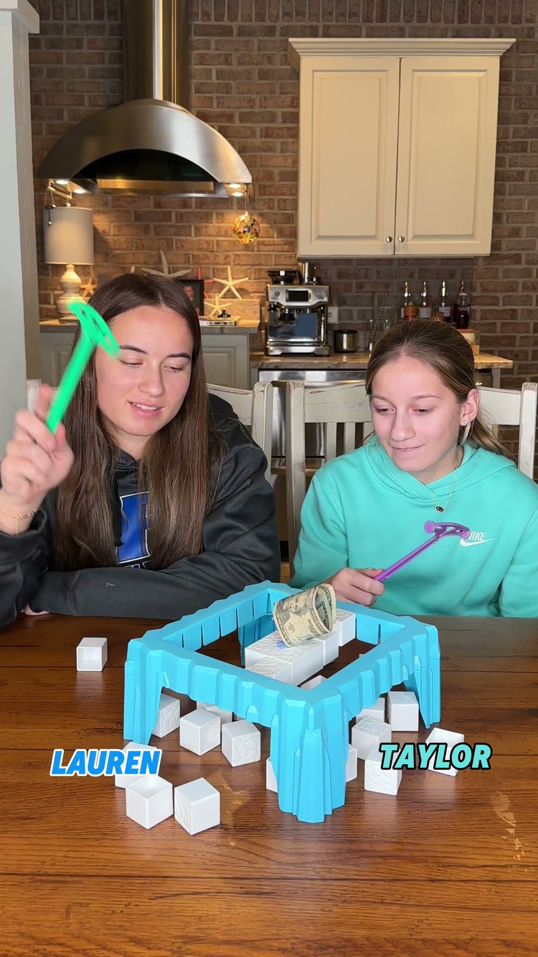 Don't break the ice!!! Sister vs. sister!!! #sisters #familygames