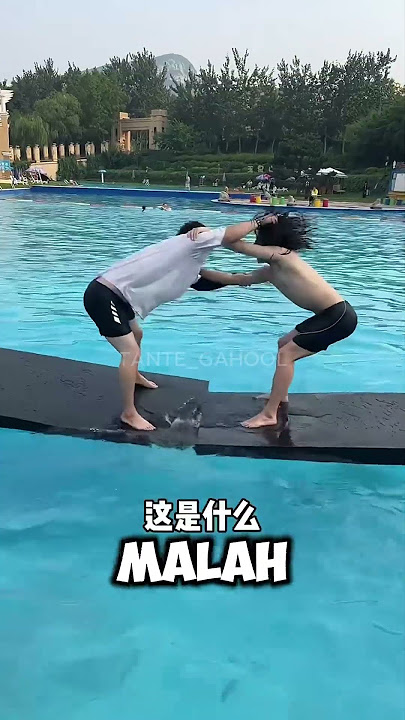 duel diatas kolam 😂 #shorts