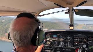 Dad Landing the Plane on his Birthday Flight around Orcas Island