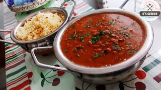 Rajma recipe _Dhaba style punjabi kidney beans masala . Rajma chawal recipe. jeera rice. cooking