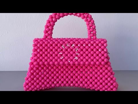 How To Make Balenciaga HourGlass//DIY Bead Bag//Beginner Friendly - YouTube